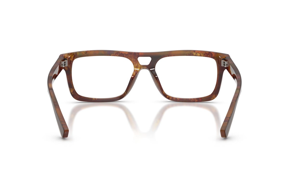 OCCHIALE DA VISTA UOMO | DOLCE & GABBANA DG 3431 - 3456 MARRONE SUPERIORE/ORO PERLATO E MARRONE - CALIBRO 56