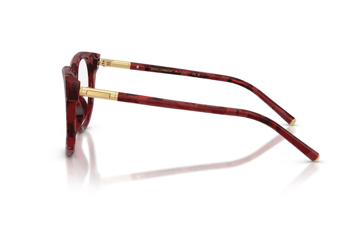 OCCHIALE DA VISTA DONNA | DOLCE & GABBANA DG 3433 - 3463 ROSSO AVANA PERLATO - CALIBRO 51