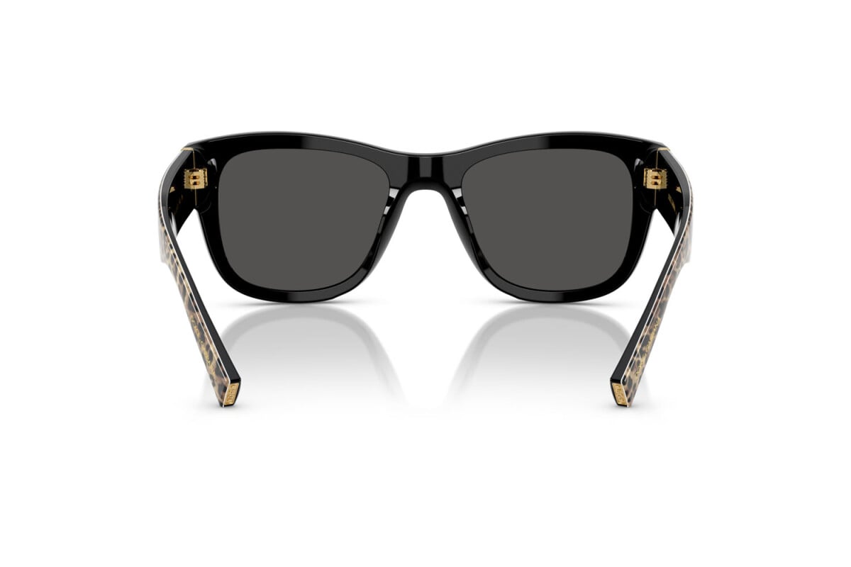 DOLCE & GABBANA - 316387 TOP LEO SU NERO | OCCHIALE DA SOLE UOMO - DG 4338 CALIBRO 52