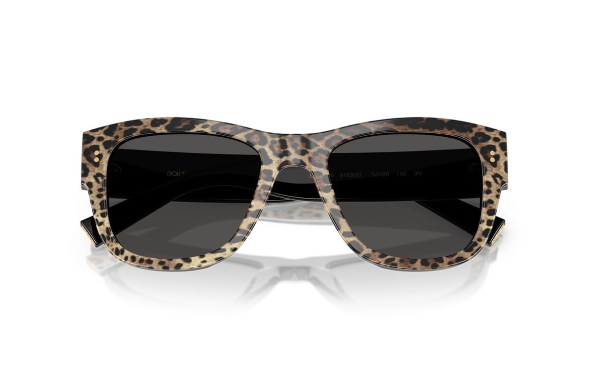 DOLCE & GABBANA - 316387 TOP LEO SU NERO | OCCHIALE DA SOLE UOMO - DG 4338 CALIBRO 52