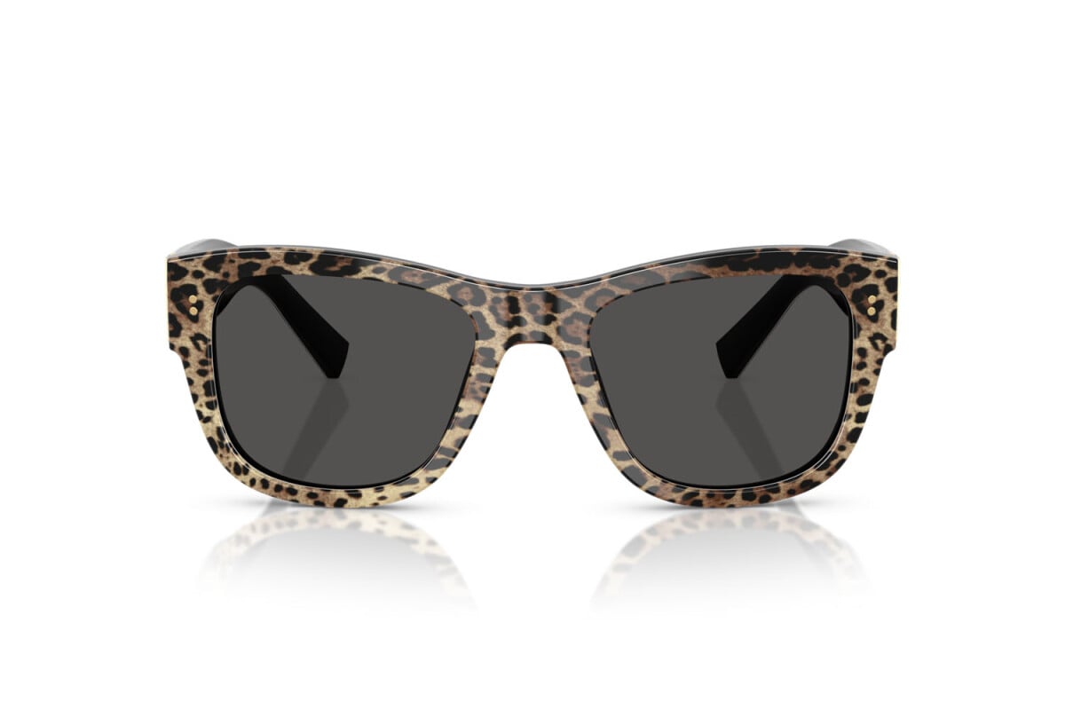 DOLCE & GABBANA - 316387 TOP LEO SU NERO | OCCHIALE DA SOLE UOMO - DG 4338 CALIBRO 52