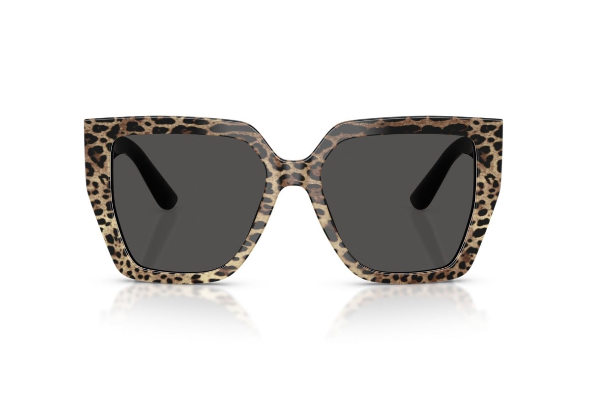 OCCHIALE DA SOLE DONNA | DOLCE & GABBANA DG 4438 - 316387 LEONE MARRONE SU NERO - CALIBRO 55