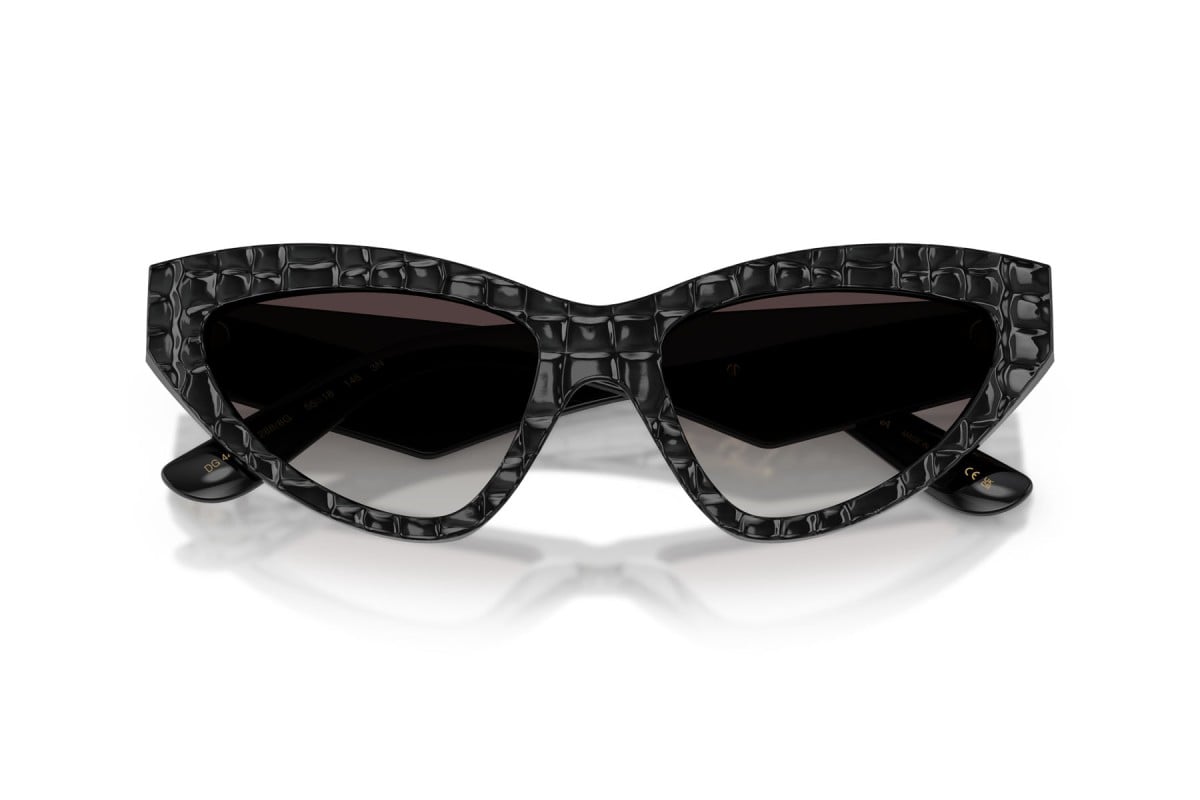 OCCHIALE DA SOLE DONNA | DOLCE & GABBANA DG 4439 - 32888G TEXTURE COCCO NERA - CALIBRO 55
