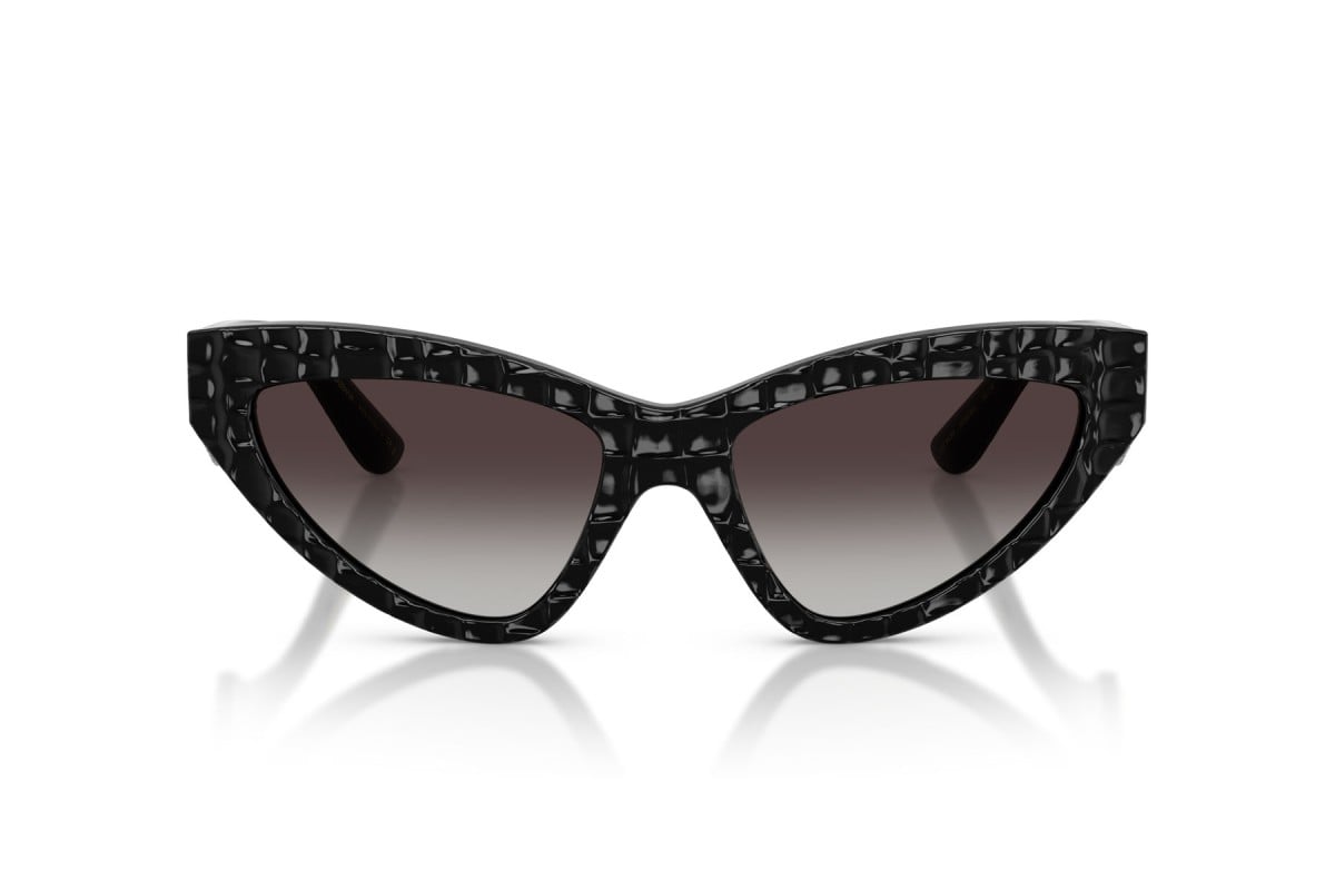 OCCHIALE DA SOLE DONNA | DOLCE & GABBANA DG 4439 - 32888G TEXTURE COCCO NERA - CALIBRO 55