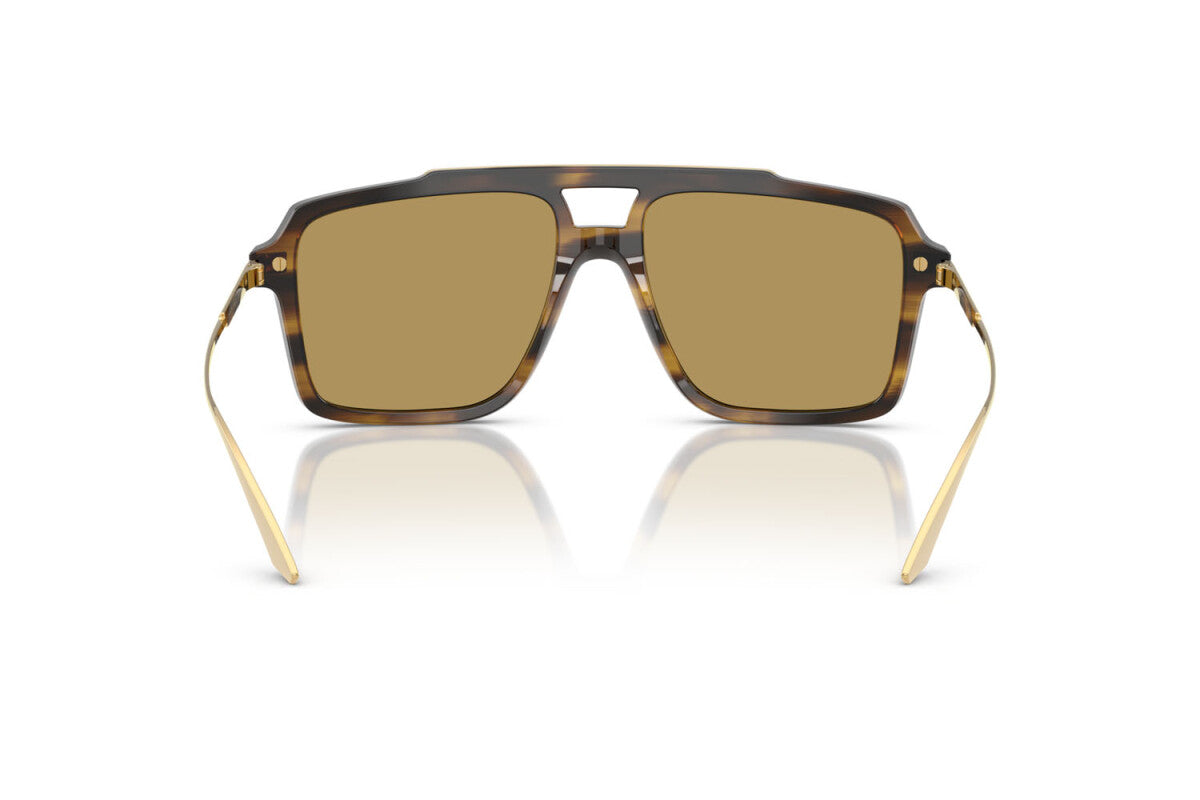 DOLCE & GABBANA - 344673 OCRA STRIATO | OCCHIALE DA SOLE UOMO - DG 4477 CALIBRO 56