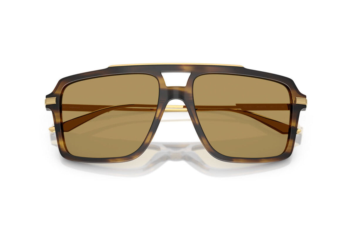 DOLCE & GABBANA - 344673 OCRA STRIATO | OCCHIALE DA SOLE UOMO - DG 4477 CALIBRO 56