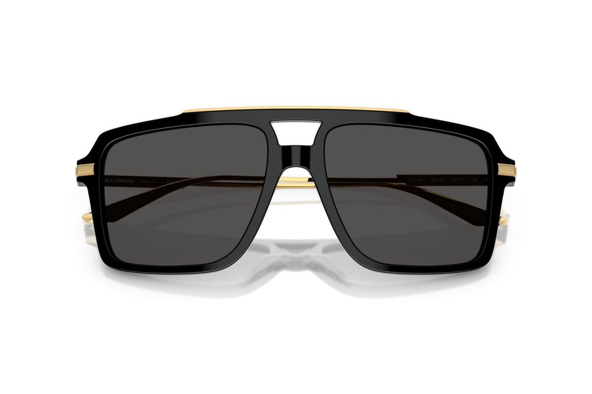 DOLCE & GABBANA - 501/87 NERO | OCCHIALE DA SOLE UOMO - DG 4477 CALIBRO 56