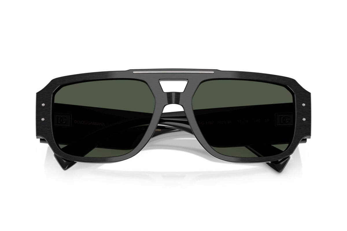 DOLCE & GABBANA - 28209A NERO SPAZZOLATO | OCCHIALE DA SOLE UOMO - DG 4482 CALIBRO 57