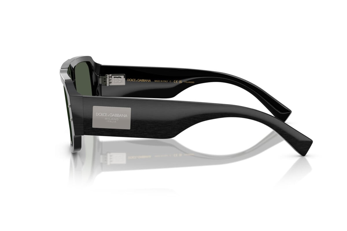 DOLCE & GABBANA - 28209A NERO SPAZZOLATO | OCCHIALE DA SOLE UOMO - DG 4482 CALIBRO 57