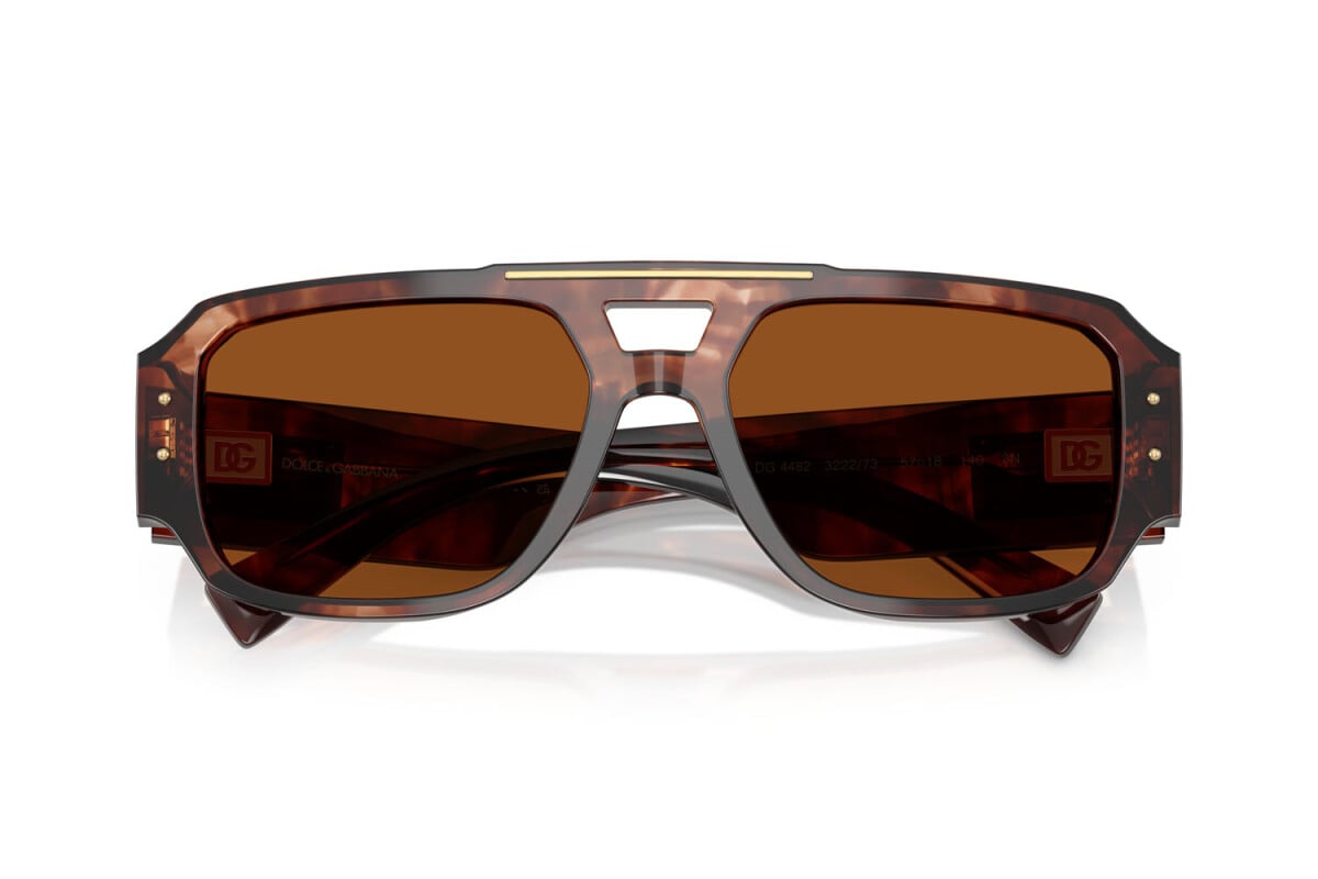 DOLCE & GABBANA - 322273 AVANA ROSSO SCURO | OCCHIALE DA SOLE UOMO - DG 4482 CALIBRO 57