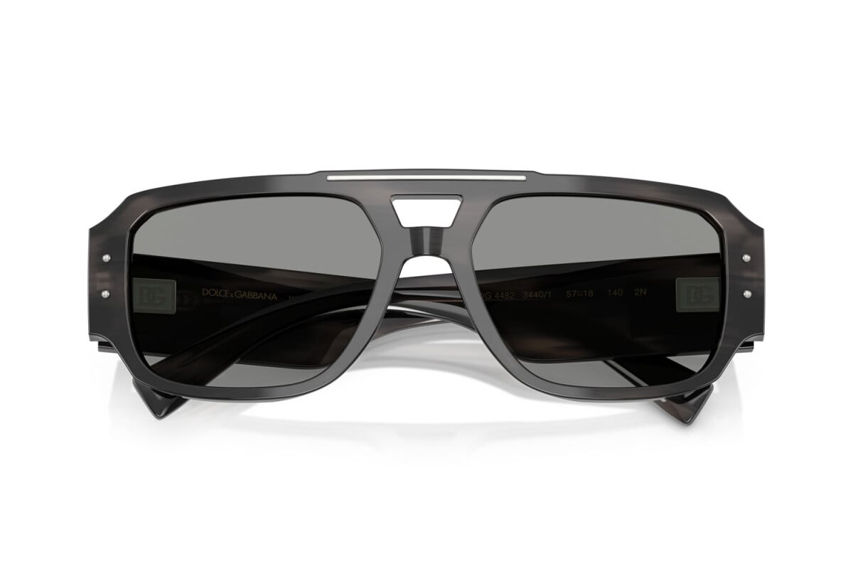 DOLCE & GABBANA - 3440/1 GRIGIO STRIATO | OCCHIALE DA SOLE UOMO - DG 4482 CALIBRO 57