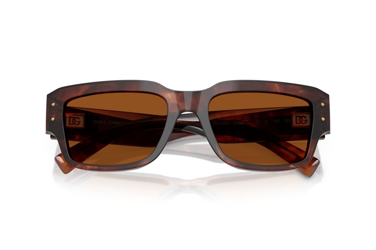 DOLCE & GABBANA - 322273 AVANA ROSSO SCURO | OCCHIALE DA SOLE UOMO - DG 4483 CALIBRO 54