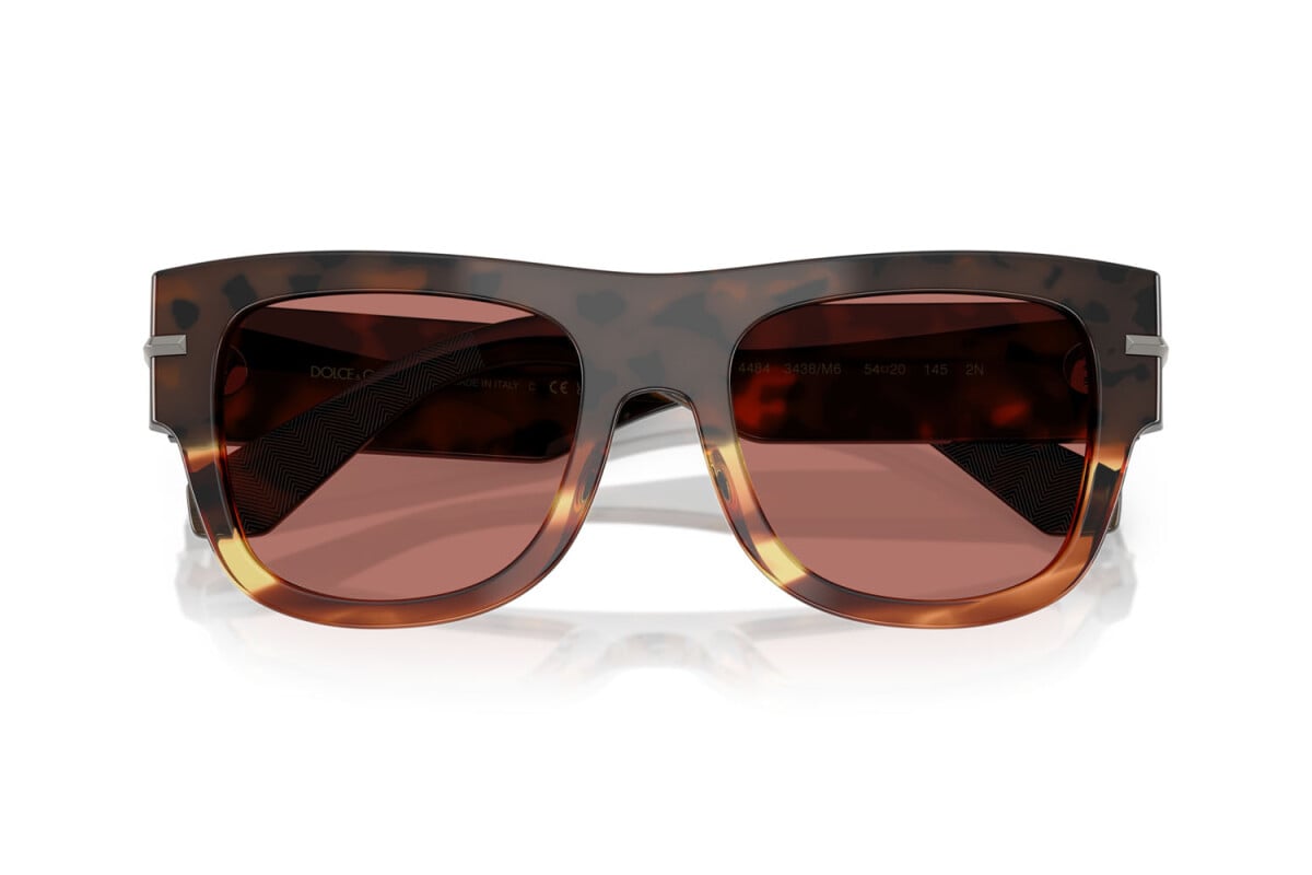 DOLCE & GABBANA - 3438M6 AVANA MARRONE CALDO | OCCHIALE DA SOLE UOMO - DG 4484 CALIBRO 54