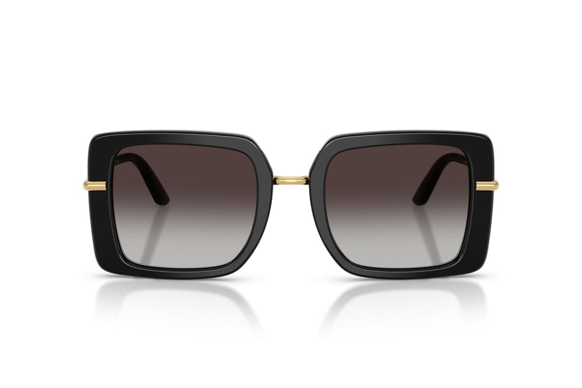 DOLCE & GABBANA - 32998G TOP NERO SU LEONE | OCCHIALE DA SOLE DONNA - DG 4491 CALIBRO 52