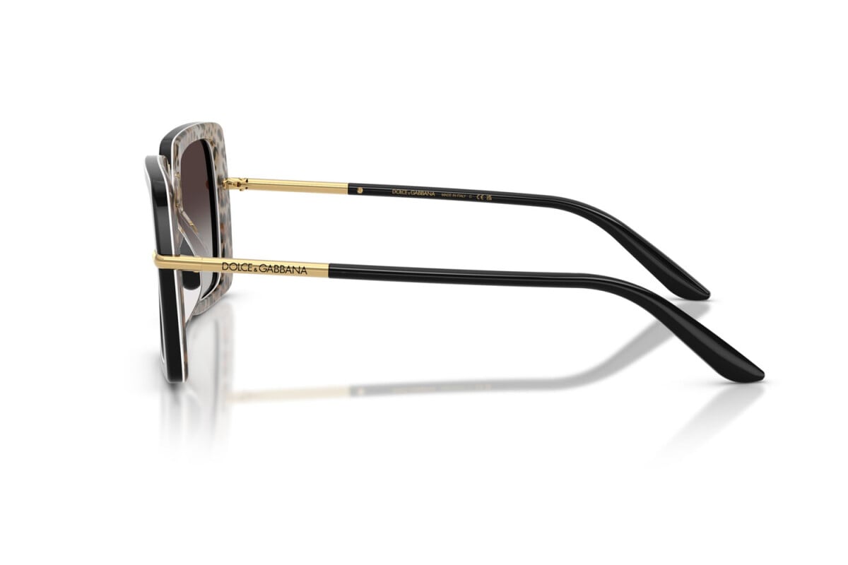 DOLCE & GABBANA - 32998G TOP NERO SU LEONE | OCCHIALE DA SOLE DONNA - DG 4491 CALIBRO 52