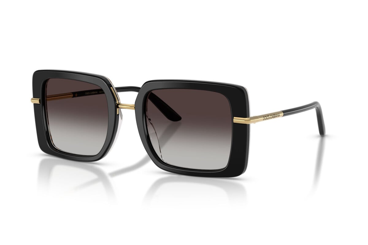 DOLCE & GABBANA - 32998G TOP NERO SU LEONE | OCCHIALE DA SOLE DONNA - DG 4491 CALIBRO 52