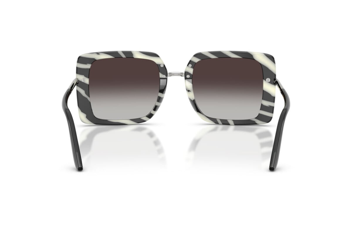DOLCE & GABBANA - 33728G TOP NERO SU ZEBRA | OCCHIALE DA SOLE DONNA - DG 4491 CALIBRO 52