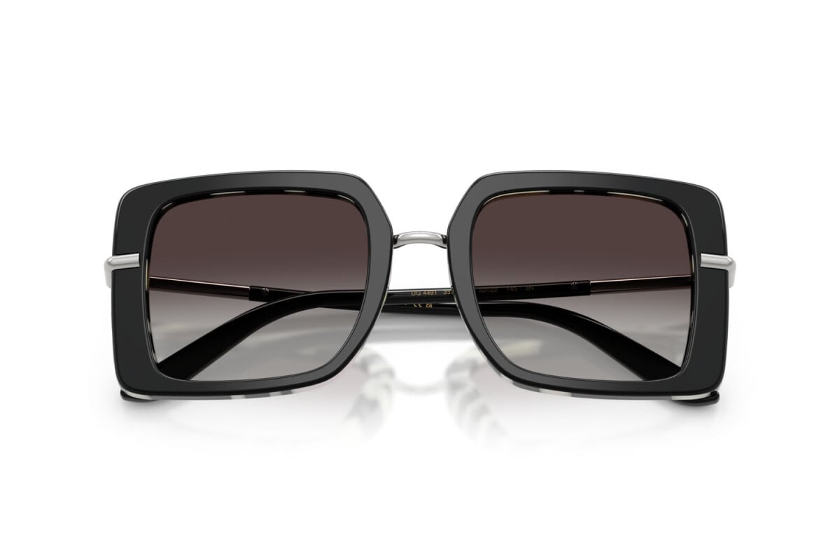 DOLCE & GABBANA - 33728G TOP NERO SU ZEBRA | OCCHIALE DA SOLE DONNA - DG 4491 CALIBRO 52