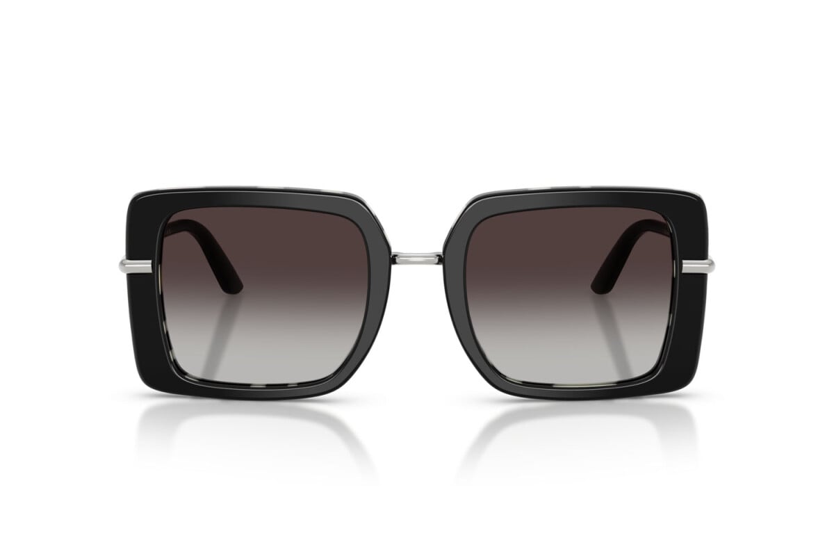 DOLCE & GABBANA - 33728G TOP NERO SU ZEBRA | OCCHIALE DA SOLE DONNA - DG 4491 CALIBRO 52