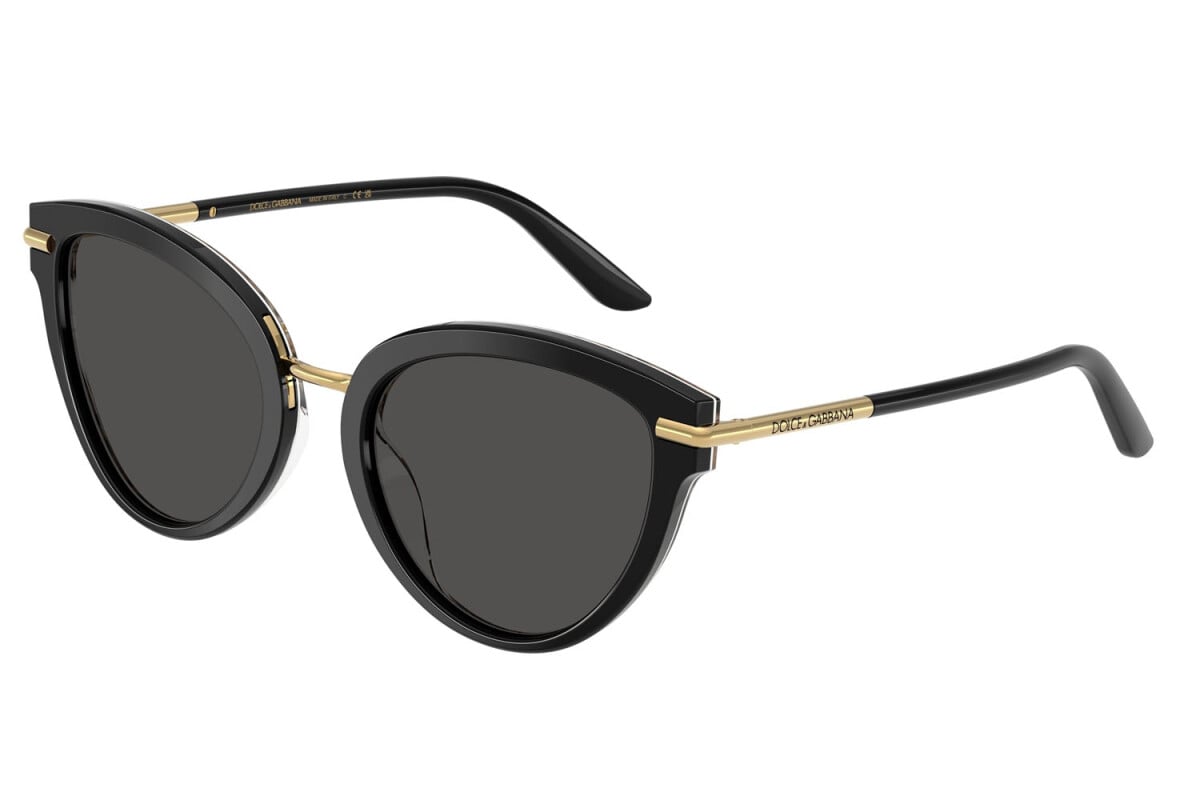 DOLCE & GABBANA - 32998G TOP NERO SU LEONE | OCCHIALE DA SOLE DONNA - DG 4492 CALIBRO 55