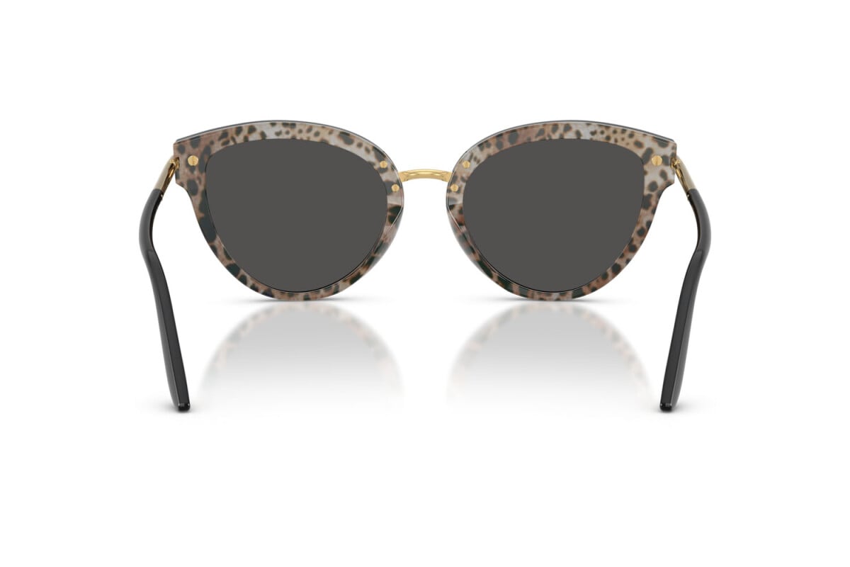 DOLCE & GABBANA - 32998G TOP NERO SU LEONE | OCCHIALE DA SOLE DONNA - DG 4492 CALIBRO 55