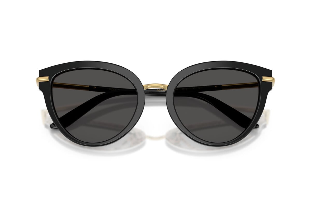DOLCE & GABBANA - 32998G TOP NERO SU LEONE | OCCHIALE DA SOLE DONNA - DG 4492 CALIBRO 55