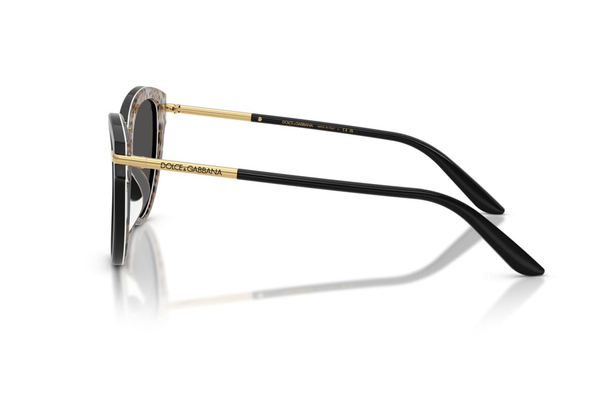 DOLCE & GABBANA - 32998G TOP NERO SU LEONE | OCCHIALE DA SOLE DONNA - DG 4492 CALIBRO 55