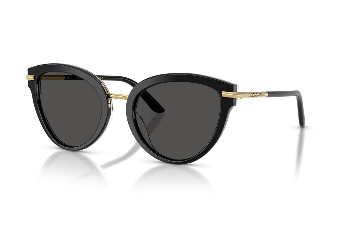 DOLCE & GABBANA - 32998G TOP NERO SU LEONE | OCCHIALE DA SOLE DONNA - DG 4492 CALIBRO 55