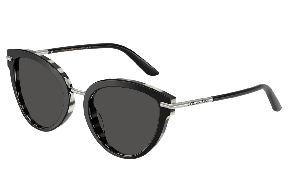 DOLCE & GABBANA - 33728G TOP NERO SU ZEBRA | OCCHIALE DA SOLE DONNA - DG 4492 CALIBRO 55