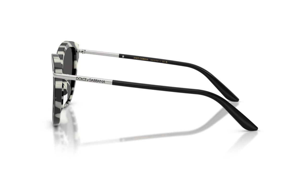 DOLCE & GABBANA - 33728G TOP NERO SU ZEBRA | OCCHIALE DA SOLE DONNA - DG 4492 CALIBRO 55