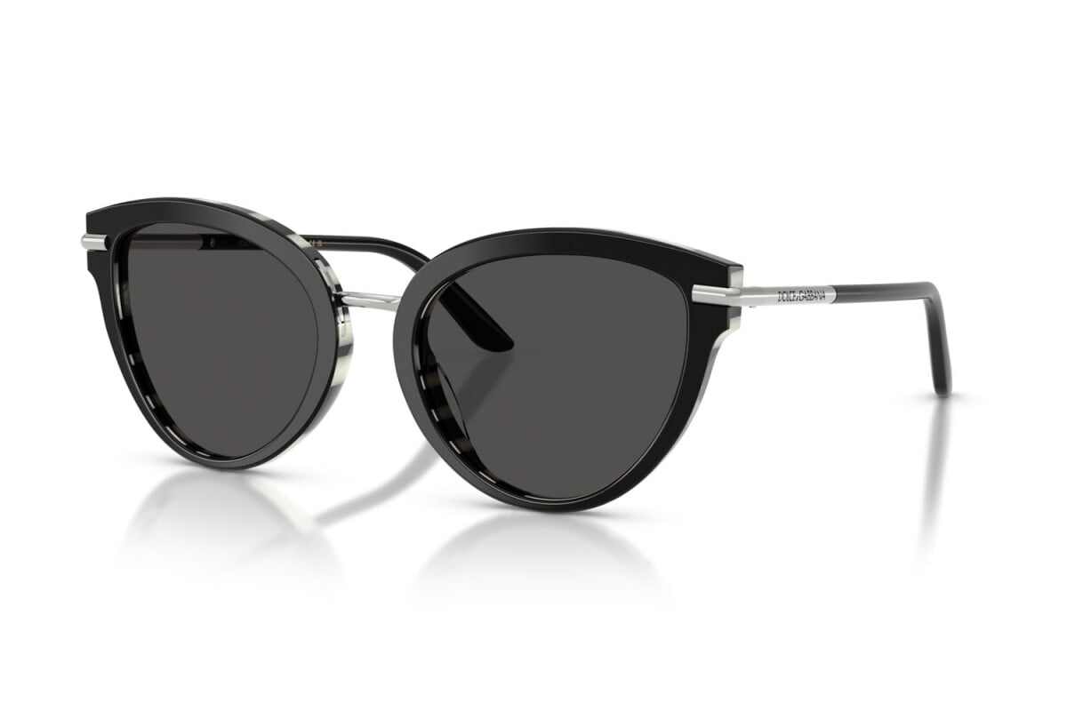 DOLCE & GABBANA - 33728G TOP NERO SU ZEBRA | OCCHIALE DA SOLE DONNA - DG 4492 CALIBRO 55
