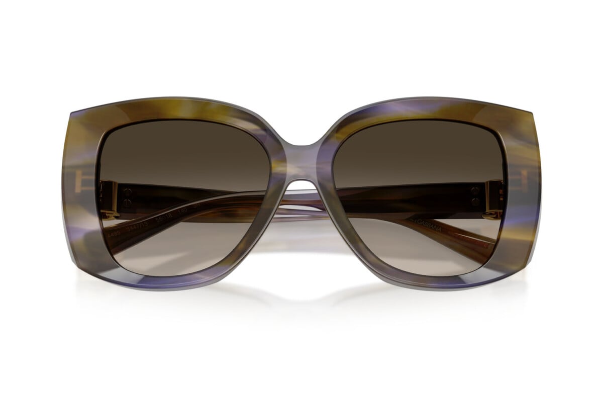 DOLCE & GABBANA - 344713 OLIVA STRIATA | OCCHIALE DA SOLE DONNA - DG 4495 CALIBRO 56
