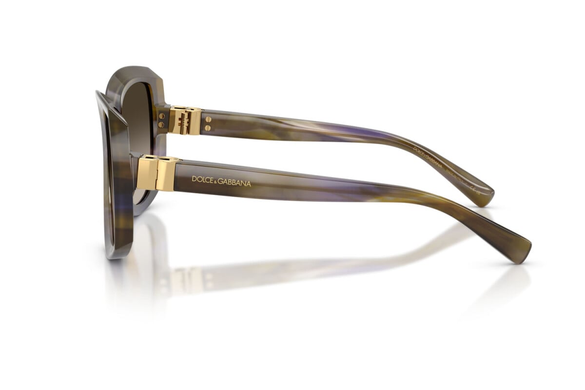 DOLCE & GABBANA - 344713 OLIVA STRIATA | OCCHIALE DA SOLE DONNA - DG 4495 CALIBRO 56