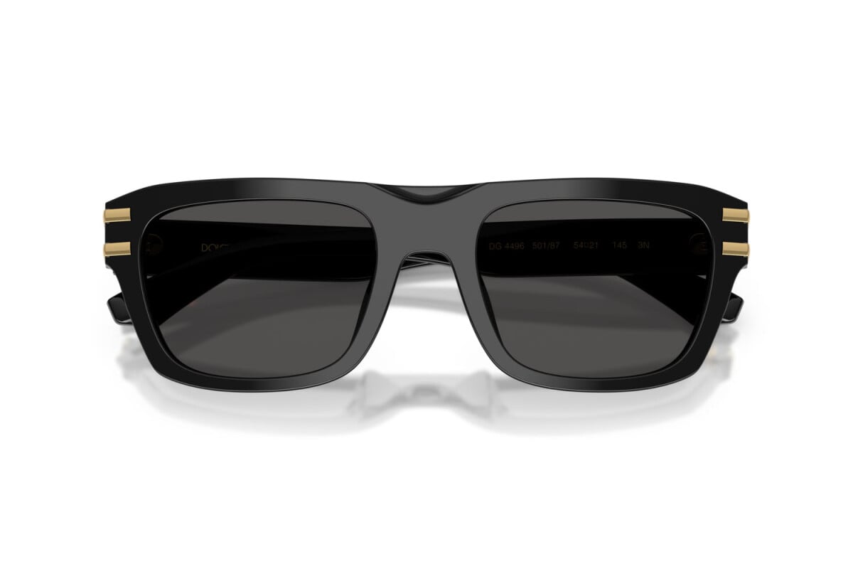 DOLCE & GABBANA - 501/87 NERO | OCCHIALE DA SOLE UOMO - DG 4496 CALIBRO 54