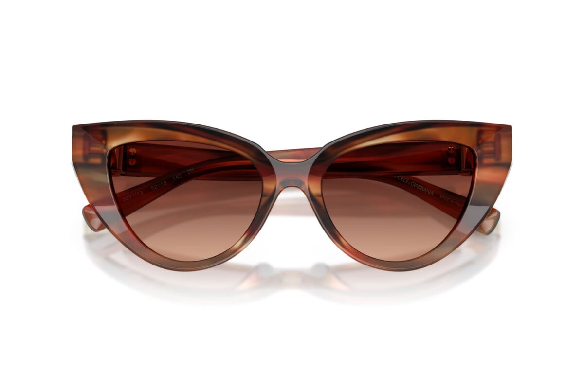 DOLCE & GABBANA - 322113 MARRONE STRIATO | OCCHIALE DA SOLE DONNA - DG 4497 CALIBRO 52