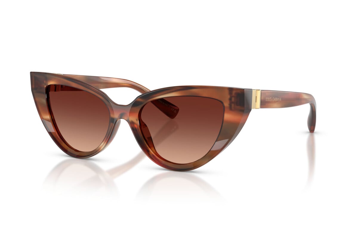 DOLCE & GABBANA - 322113 MARRONE STRIATO | OCCHIALE DA SOLE DONNA - DG 4497 CALIBRO 52