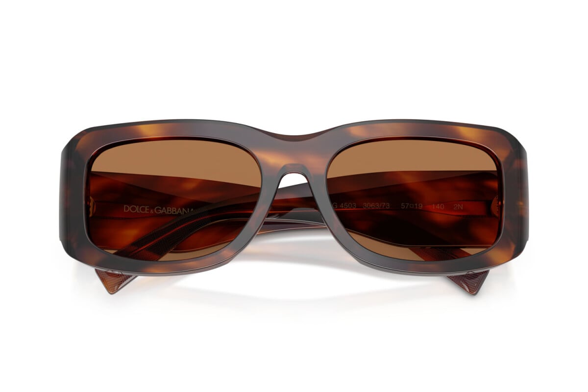 DOLCE & GABBANA - 306373 MARRONE STRIATO | OCCHIALE DA SOLE UOMO - DG 4503 CALIBRO 57
