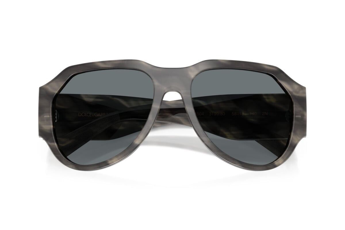 DOLCE & GABBANA - 319980 GRIGIO STRIATO | OCCHIALE DA SOLE UOMO - DG 4504 CALIBRO 58