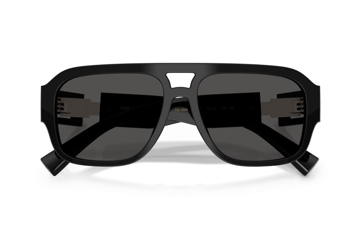 DOLCE & GABBANA - 501/87 NERO | OCCHIALE DA SOLE UOMO - DG 4506 CALIBRO 58