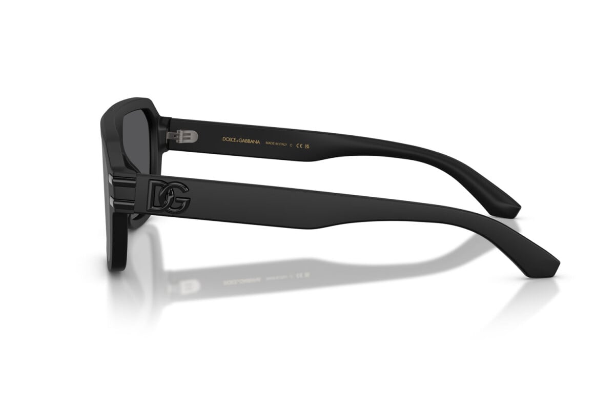 DOLCE & GABBANA - 25256G NERO OPACO | OCCHIALE DA SOLE UOMO - DG 4507 CALIBRO 27
