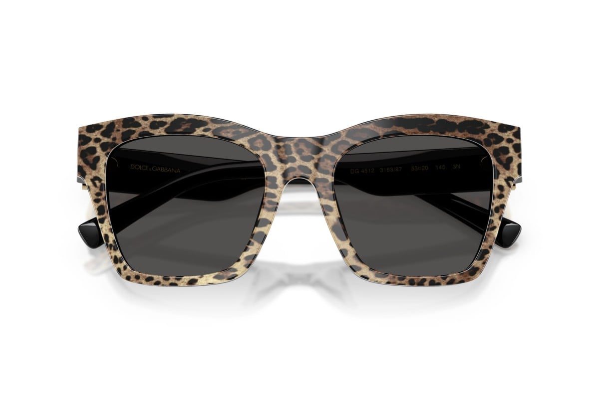 OCCHIALE DA SOLE DONNA | DOLCE & GABBANA DG 4512 - 316387 LEONE MARRONE SU NERO - CALIBRO 53