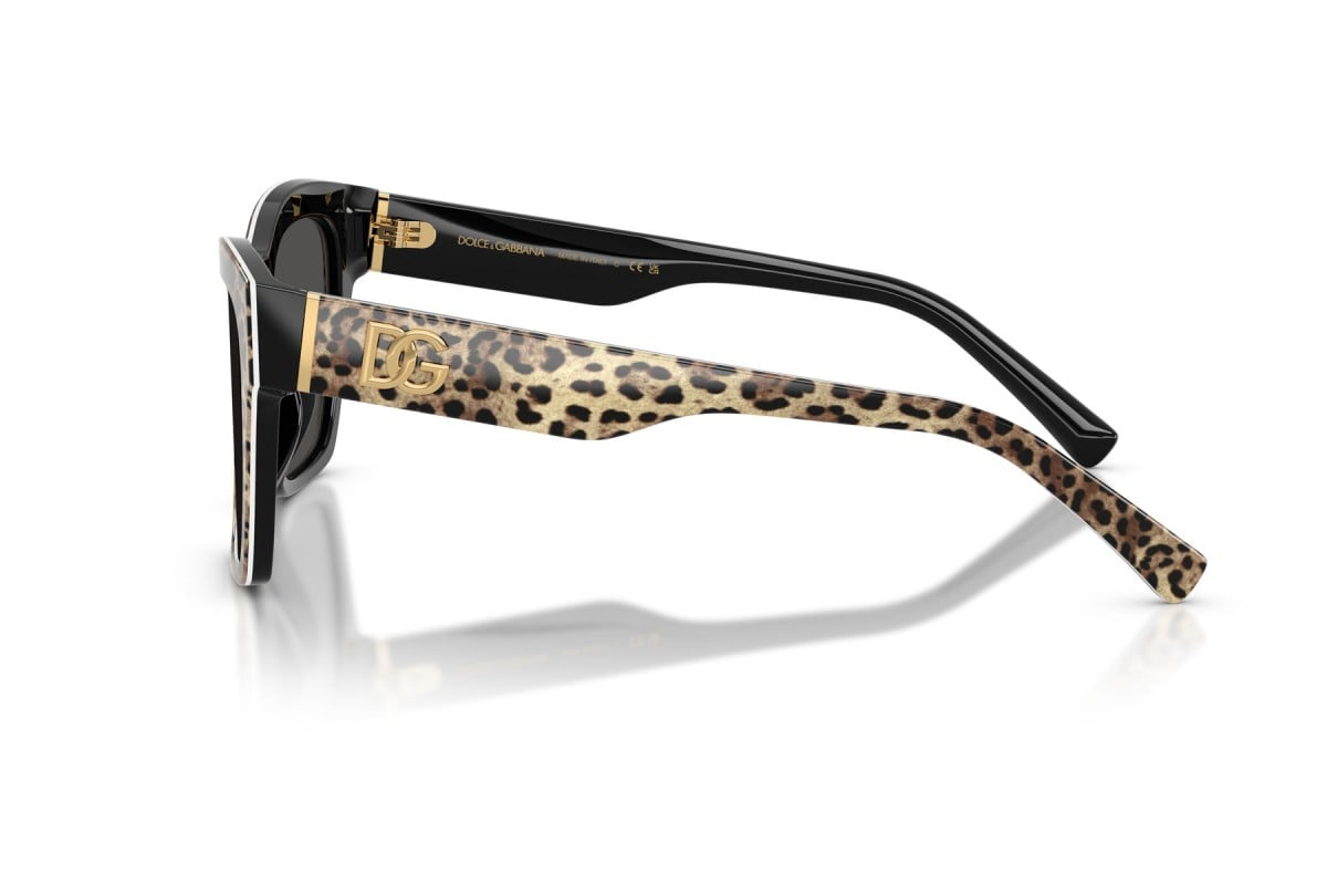 OCCHIALE DA SOLE DONNA | DOLCE & GABBANA DG 4512 - 316387 LEONE MARRONE SU NERO - CALIBRO 53