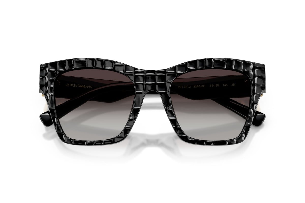 OCCHIALE DA SOLE DONNA | DOLCE & GABBANA DG 4512 - 32888G TEXTURE COCCO NERA - CALIBRO 53