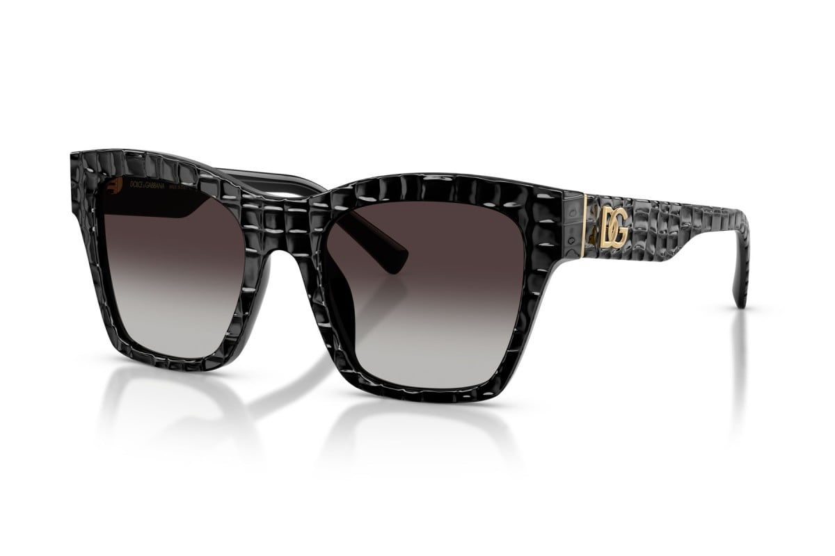 OCCHIALE DA SOLE DONNA | DOLCE & GABBANA DG 4512 - 32888G TEXTURE COCCO NERA - CALIBRO 53