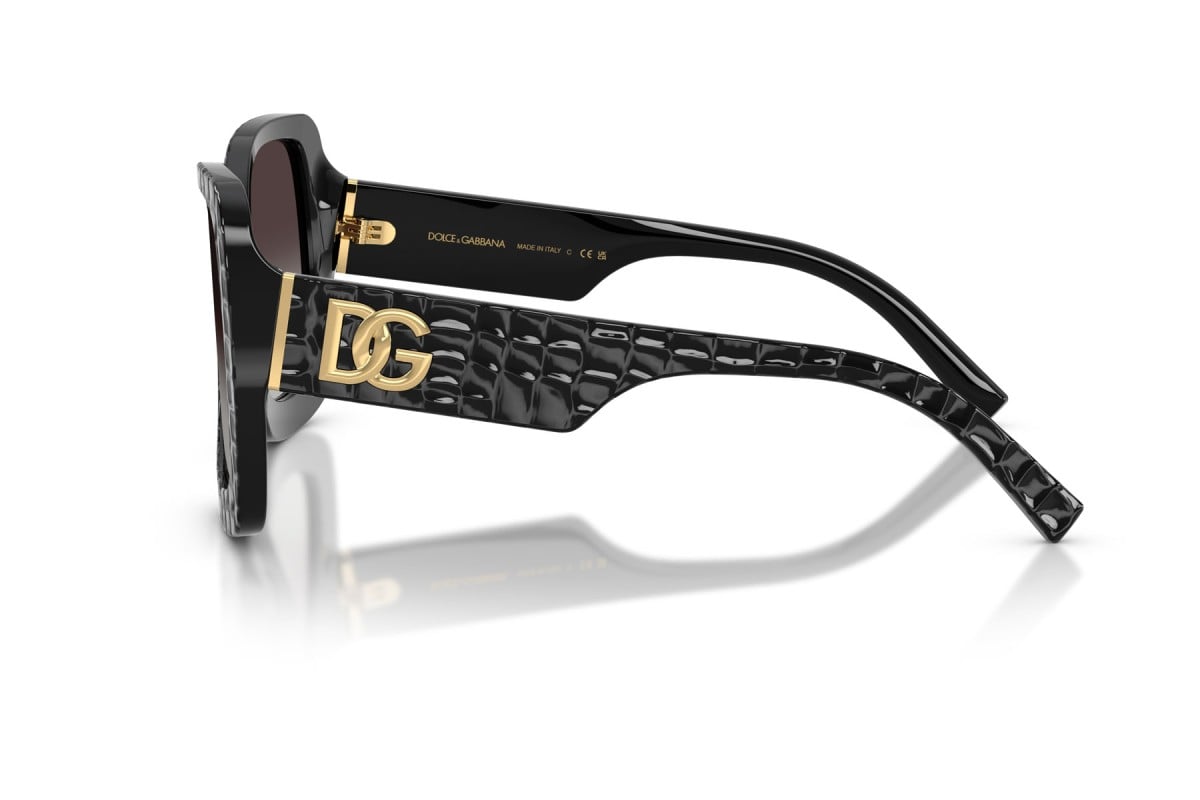 OCCHIALE DA SOLE DONNA | DOLCE & GABBANA DG 4513 - 32888G TEXTURE COCCO NERA - CALIBRO 55