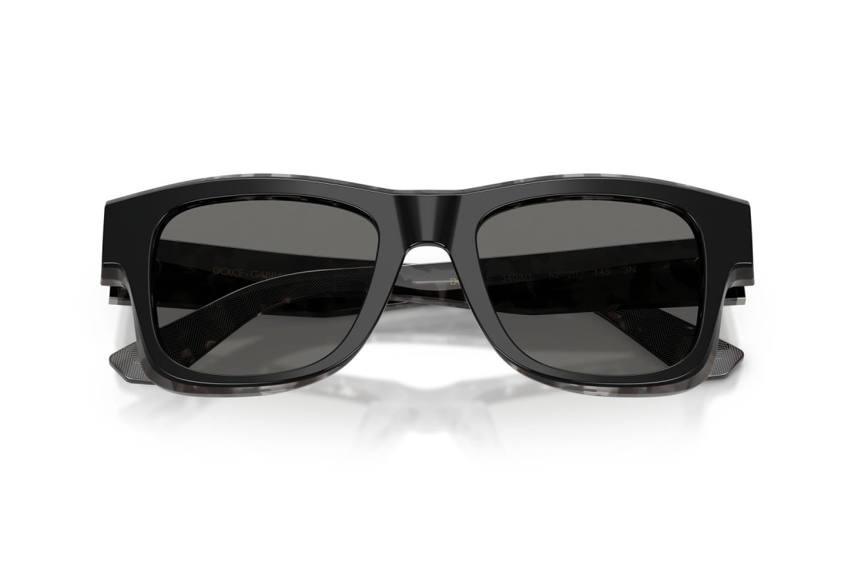 OCCHIALE DA SOLE UOMO | DOLCE & GABBANA DG 4515 - 3403/1 NERO SU GRIGIO AVANA - CALIBRO 52