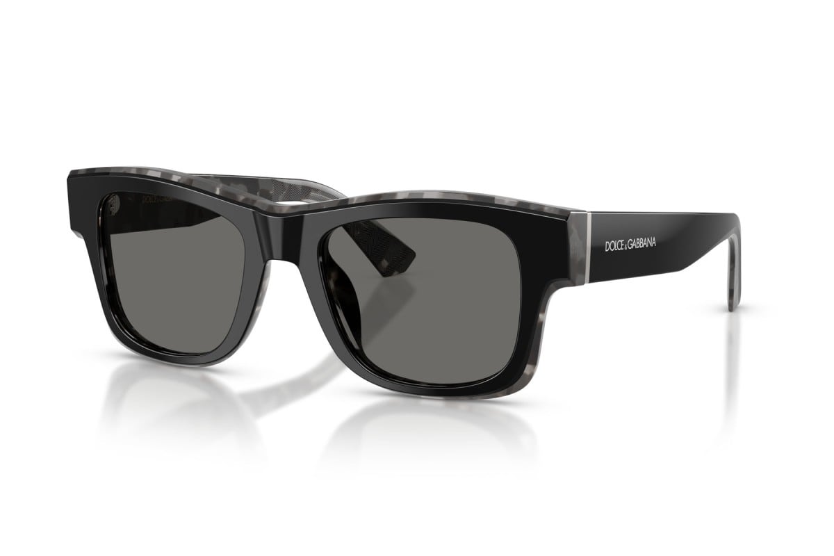 OCCHIALE DA SOLE UOMO | DOLCE & GABBANA DG 4515 - 3403/1 NERO SU GRIGIO AVANA - CALIBRO 52