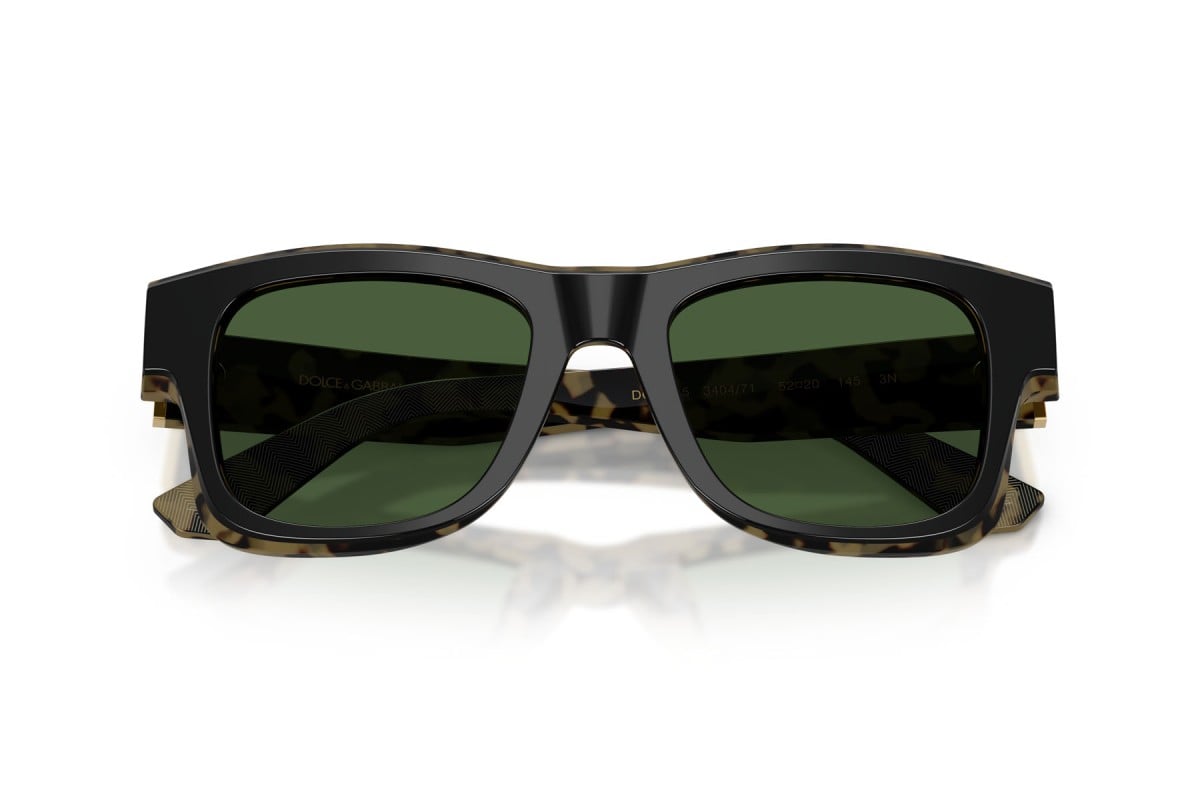OCCHIALE DA SOLE UOMO | DOLCE & GABBANA DG 4515 - 340471 NERO SU GIALLO AVANA - CALIBRO 52