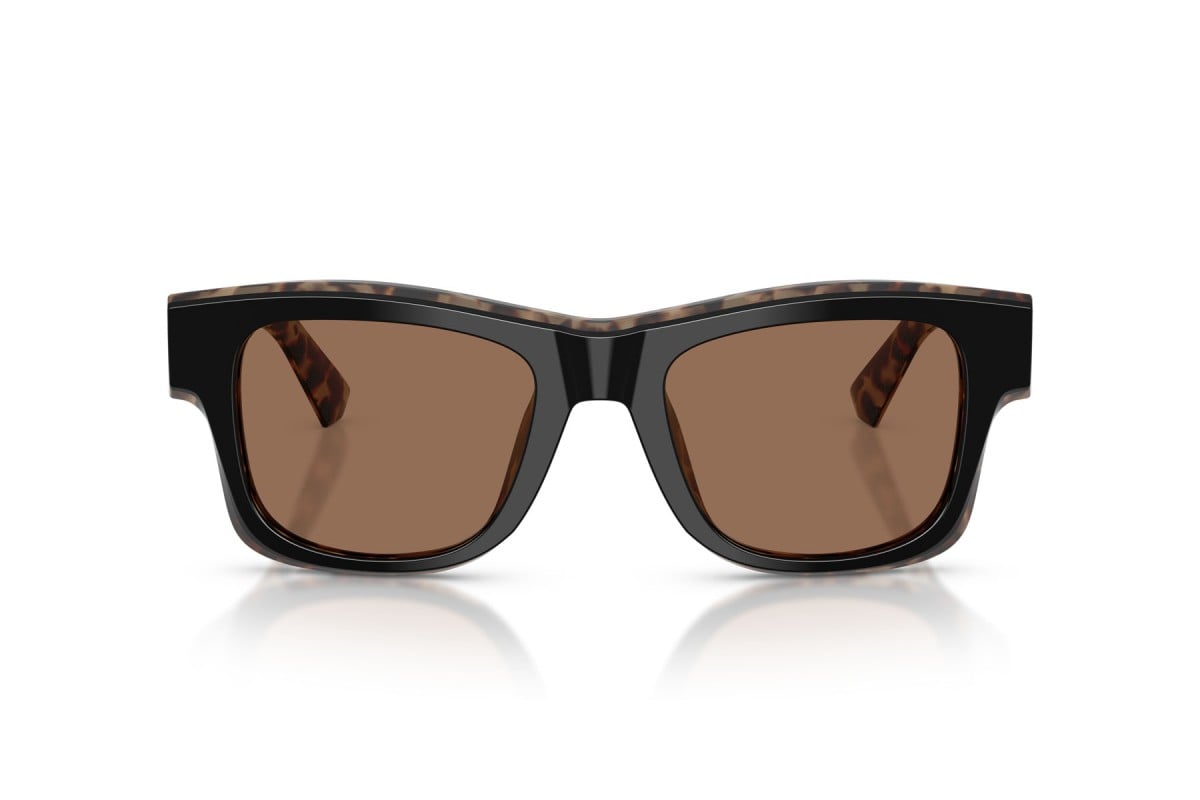 OCCHIALE DA SOLE UOMO | DOLCE & GABBANA DG 4515 - 341773 NERO SU AVANA ROSSA - CALIBRO 52