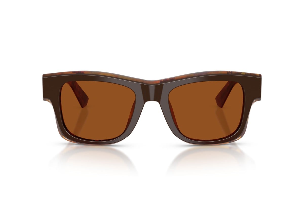 OCCHIALE DA SOLE UOMO | DOLCE & GABBANA DG 4515 - 345673 MARRONE SUPERIORE/ORO PERLATO/MARRONE - CALIBRO 52